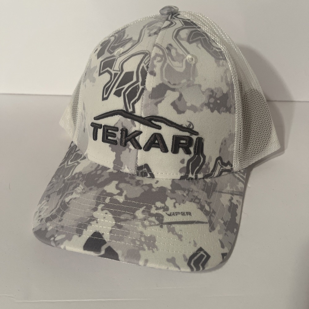 NWT tekari hunt viper snow hat baseball trucker cap white camo new with tags